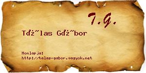 Tálas Gábor névjegykártya